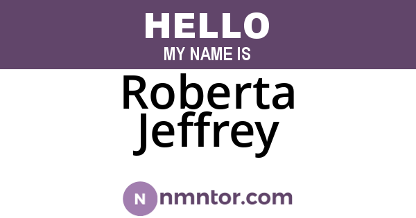 Roberta Jeffrey