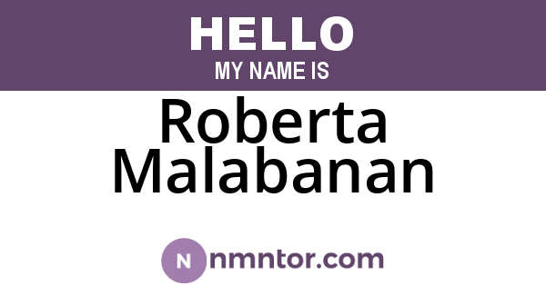 Roberta Malabanan