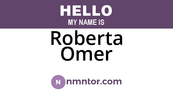 Roberta Omer