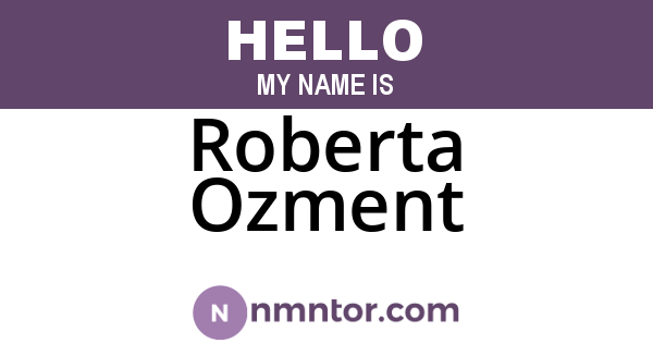 Roberta Ozment
