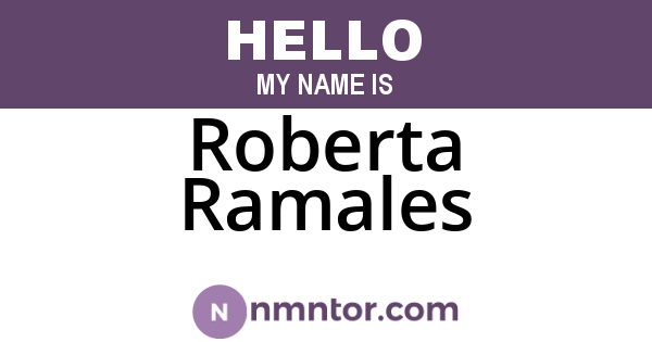 Roberta Ramales