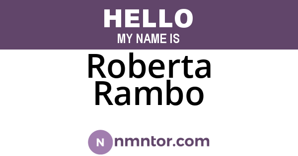 Roberta Rambo