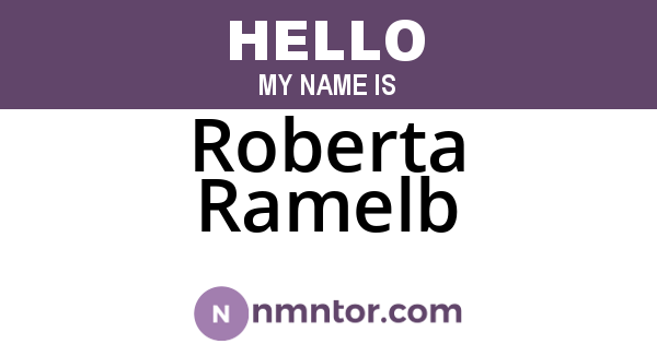 Roberta Ramelb