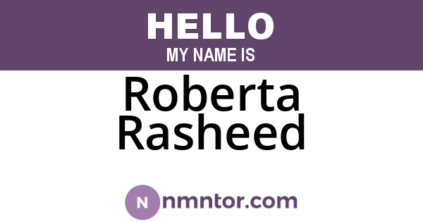 Roberta Rasheed