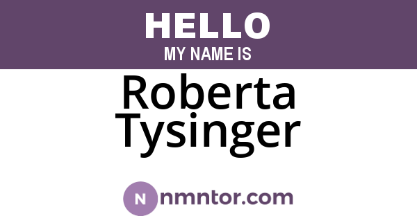 Roberta Tysinger