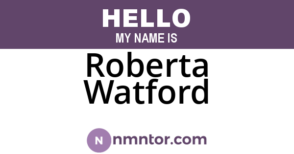 Roberta Watford