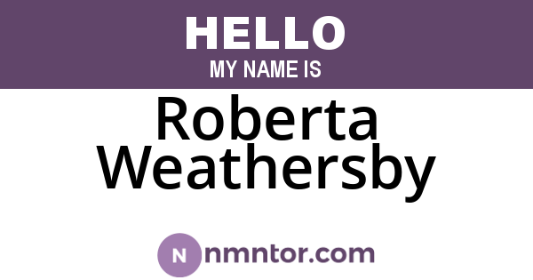 Roberta Weathersby