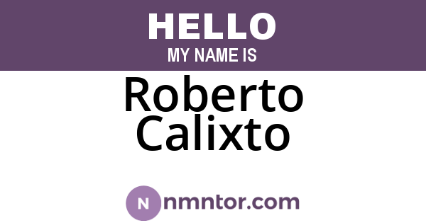 Roberto Calixto