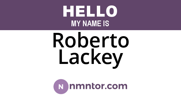 Roberto Lackey