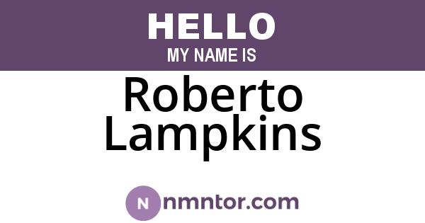 Roberto Lampkins