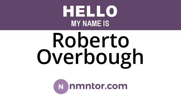 Roberto Overbough
