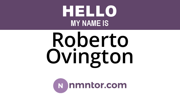 Roberto Ovington
