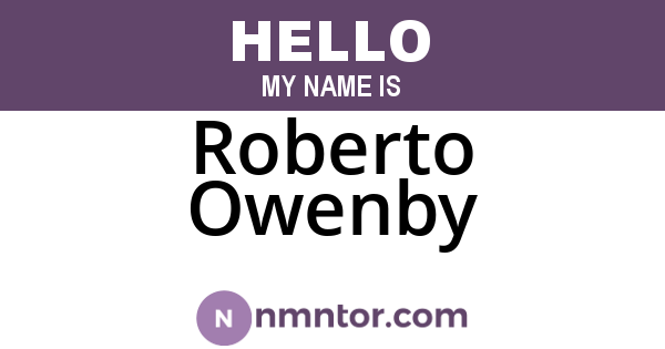 Roberto Owenby