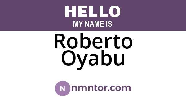 Roberto Oyabu