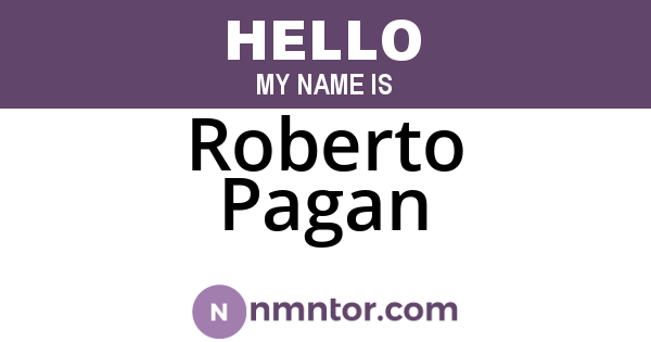 Roberto Pagan