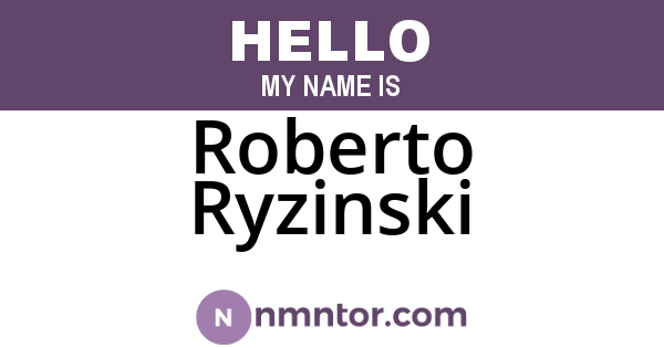 Roberto Ryzinski