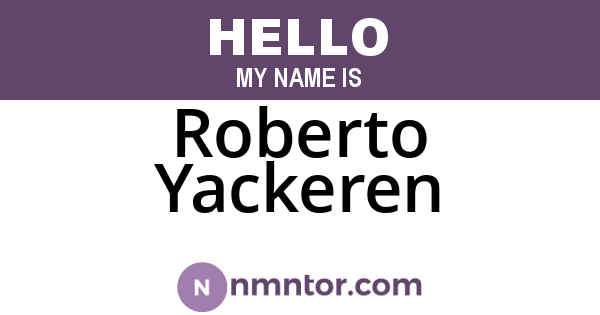 Roberto Yackeren