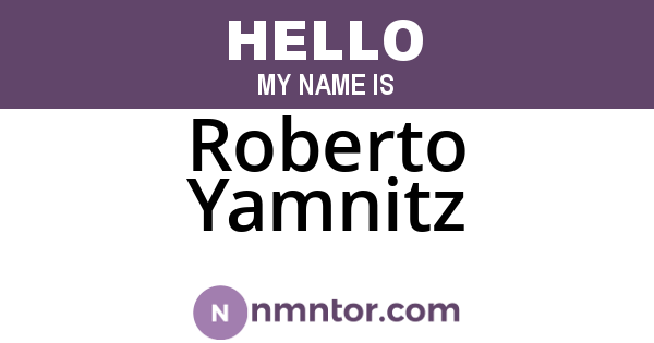 Roberto Yamnitz