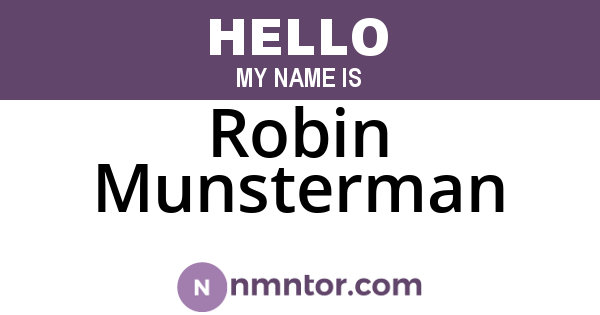 Robin Munsterman