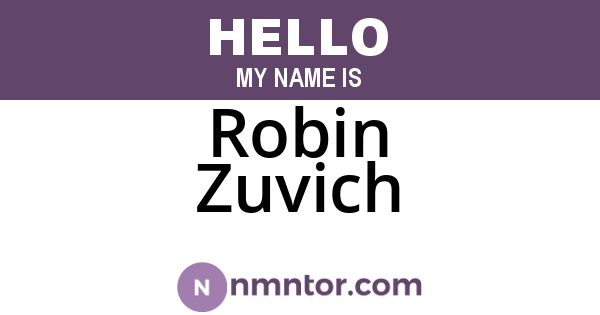 Robin Zuvich