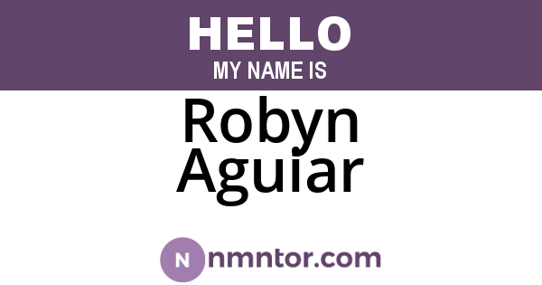 Robyn Aguiar