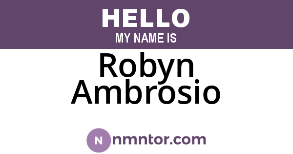 Robyn Ambrosio