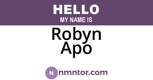 Robyn Apo