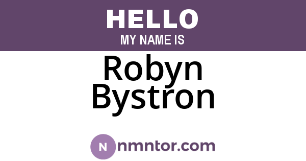 Robyn Bystron