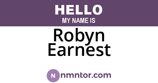 Robyn Earnest