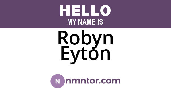 Robyn Eyton
