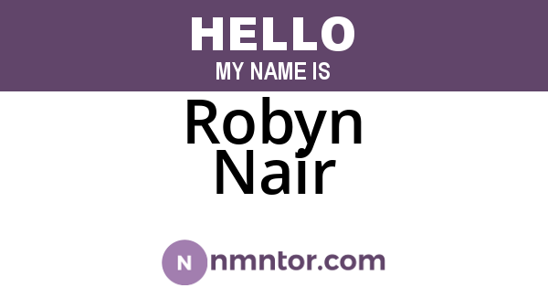 Robyn Nair