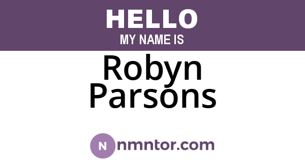 Robyn Parsons
