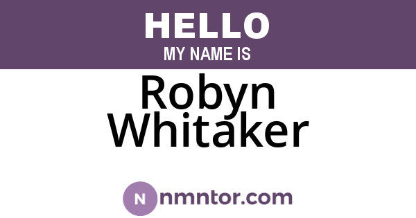 Robyn Whitaker