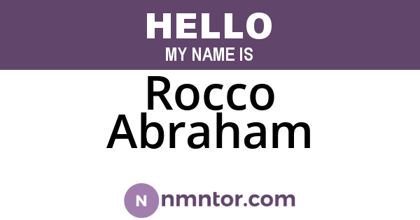 Rocco Abraham