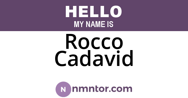 Rocco Cadavid