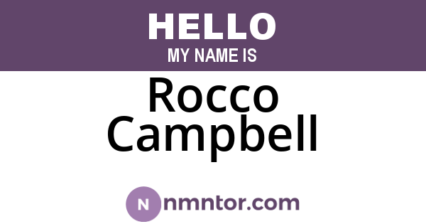 Rocco Campbell