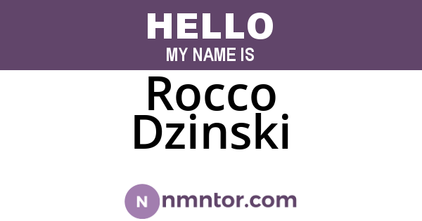 Rocco Dzinski