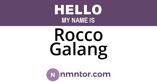 Rocco Galang