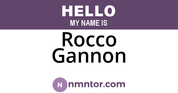 Rocco Gannon