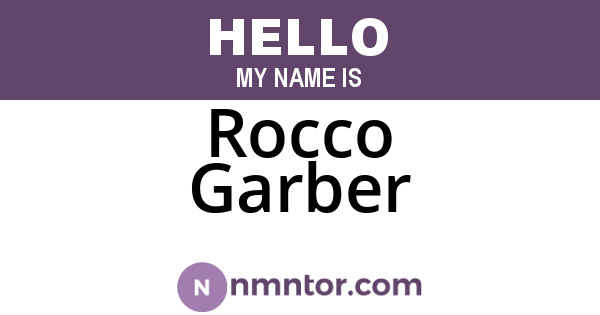 Rocco Garber