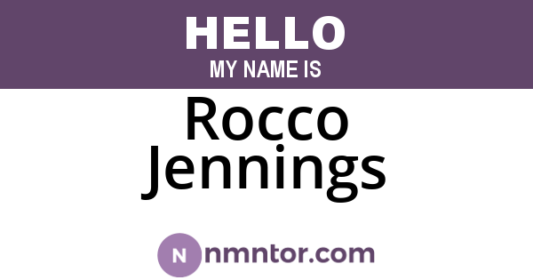 Rocco Jennings