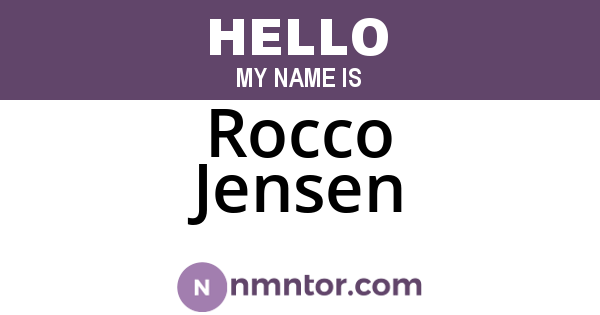Rocco Jensen