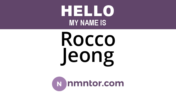 Rocco Jeong