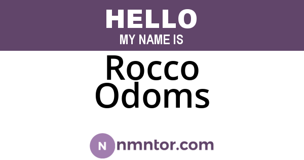 Rocco Odoms