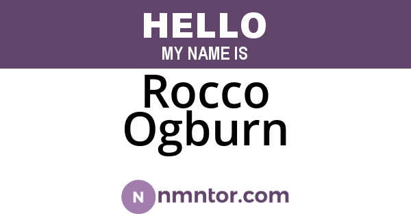 Rocco Ogburn