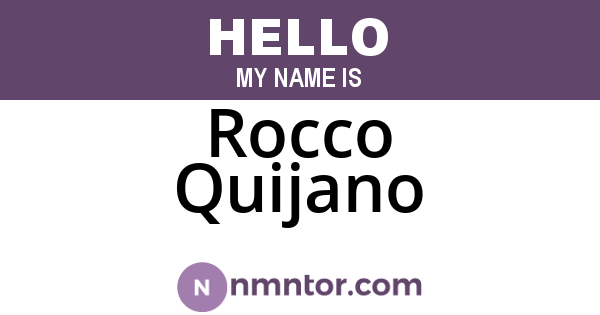 Rocco Quijano