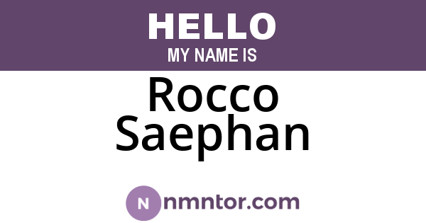 Rocco Saephan