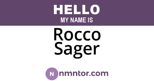 Rocco Sager