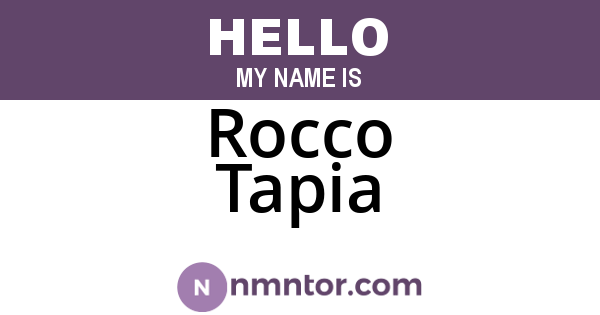 Rocco Tapia
