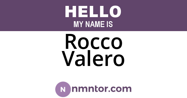 Rocco Valero